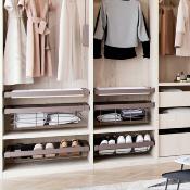 Kit panier métallique pour armoire dressing Moka