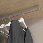 Lot 2 rails penderie dressing Luxe aluminium et plastique