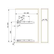 Chariot extractible TitaneStar fermeture amortie mod. 400mm acier Anthracite