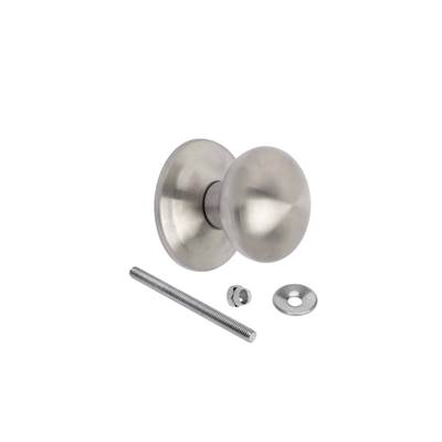 Bouton porte d'entrée Modèle Bowler diam.70mm poignée Acier inoxydable Nickel satiné
