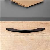 Lot 8 poignées meubles Varna L181mm entraxe 160mm Zamak noir