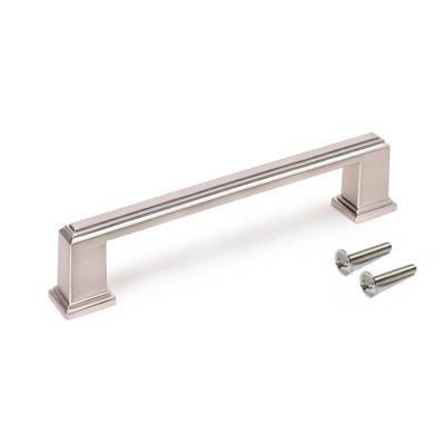 Lot 5 poignées meubles Tanger L147.5mm entraxe 128mm Zamak Nickel satiné