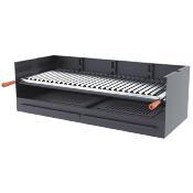 Barbecue charbon de bois 100 cm  poser ou encastrer