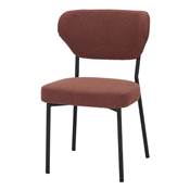Lot 2 chaises tapissées style mid century argile