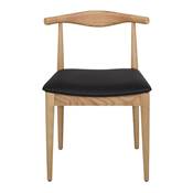 Lot 2 chaises bois style mid century noir