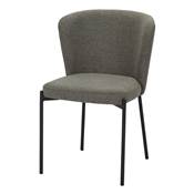 Lot 2 chaises tapissées style contemporain vert olive