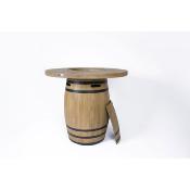 Table Lafite Barrel Cheminée, Brasero, gaz imitation tonneau bois 13,2Kw