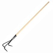 Griffe de jardin 3 dents manche en bois 1m30 diamètre 24mm