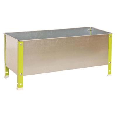 Jardinière en métal vert contenance 140L dim.410x900x600mm à visser