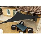 Voile d'ombrage triangulaire gris 160g/m2 dim.3,6x3,6x3,6m