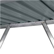 Abri range bûche adossé métal 1.63x0.89 hauteur 154cm anthracite