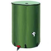 Récupérateur d'eau de pluie cuve 500 litres hauteur 88cm avec robinet à monter vert