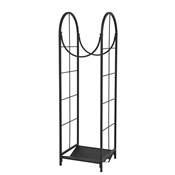 Range bche d'intrieur deux niveaux hauteur 122cm noir