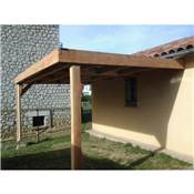 Abri carport Toit Plat Adoss, Bois DOUGLAS Franais