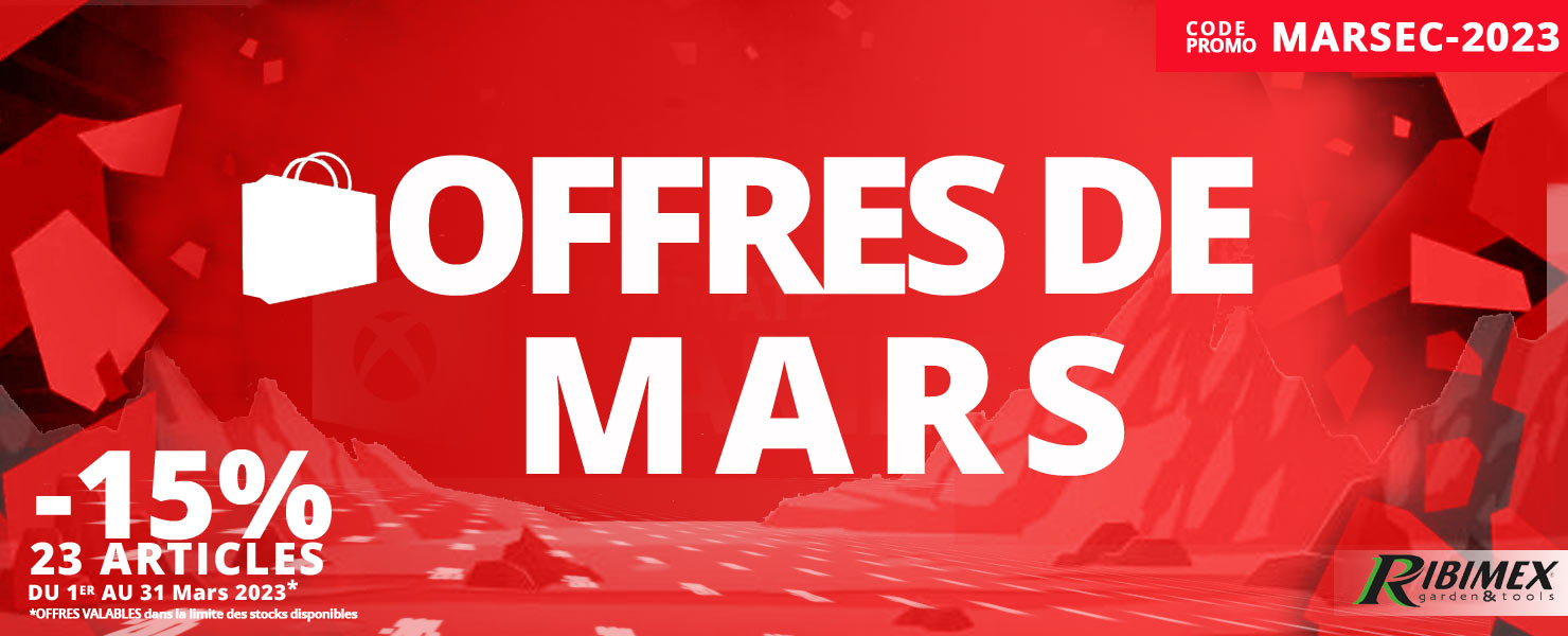 15% de remise sur les sécateurs manuels ou électriques à batterie, les bancs de jardinage, les pots de fleurs, à vos semis et plantations 