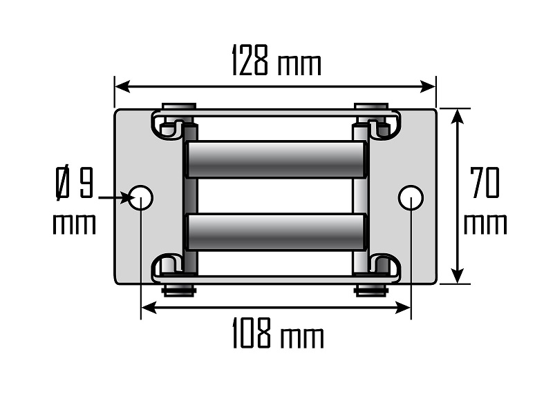 Guide câble treuil à rouleau,RIBIMEX,PE12VGD