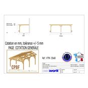 Abri carport Toit Plat Adossé, Bois DOUGLAS Français