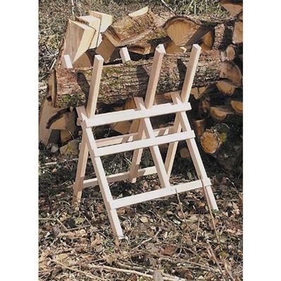 Chevalet en bois 3 branches 90x63cm auto-blocage