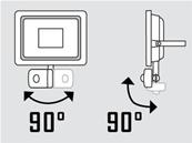 Projecteur mural LED 30 watt 2550 lumen IP44 avec détecteur