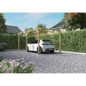 Carport HENRI, en Pin Sylvestre traité autoclave vert certifié FSC