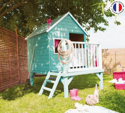 Cabane de jeux en bois sur pilotis WINNY,  Dim.155x175x210cm, âges 3 à 12 ans