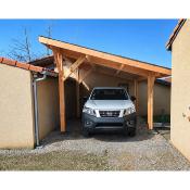 Abri 1 pente Bois Douglas France Carport Auvent voiture 350x400cm max H 250cm