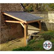 Abri 1 pente Adossé Bois Douglas France Carport Auvent voiture 300x400cm H 250cm