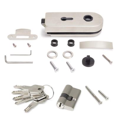Serrure porte verre cadre bois cylindre clés porte verre 8-12mm acier inoxydable finition inox