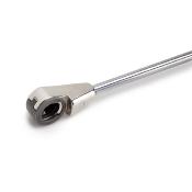 Piston porte relevable Thin diam. 12mm loquets 8kg acier plastique nickelé mat