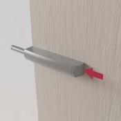 Lot 10 serrures porte visser dans meuble réglage Push Lite long. 80mm Amortisseur plastique Gris