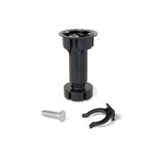 Lot 10 kits pieds réglage meubles pré-assemblée haut. 120mm réglable 118-135mm plastique Noir