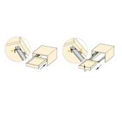 Jeu coulisses invisibles Silver coulisse sortie totale push prof. 450mm Acier Zingué
