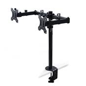 Supports écrans table inclinables pivotants 360° doubles Acier noir