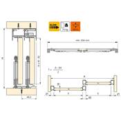 Kit ferrures Placard 81 2 coulissants fermeture souple profilé Wave ép. 18mm Anodisé mat