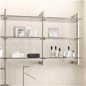 Kit cadre modulaire Zero matériel fixation murale alu. Zamak gris pierre