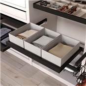 Kit tray 2 paniers organisation cadre roule. soft close armoires réglable mod. 800mm Noir texturé