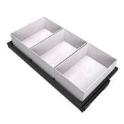 Kit plateau 3 paniers organisation cadre soft close armoires réglable mod. 900mm Noir text.