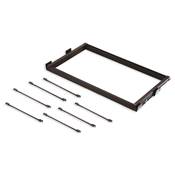 Kit 7 tringles pantalon cadre coulissant armoires Moka f. souple réglable mod. 600mm alu. Acier