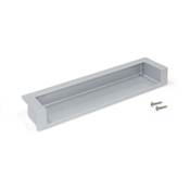 Lot 10 poignées meubles Sedavi L137mm entraxe 128mm Zamak alu.
