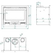 IT-180 Insert de cheminée en acier 13.5 Kw vermiculite