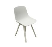 2 Fauteuils à manger Finition Aluminium et Résine tissus blanc