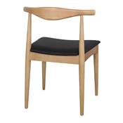 Lot 2 chaises bois style mid century noir