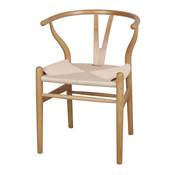 Lot 2 chaises bois style nordique naturel