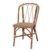Lot 2 chaises rotin style bistrot curry