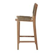 Lot 2 Tabourets hauts bois et fibre marine style méditerranéen naturel