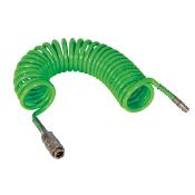 Tuyau air 5m spiralé 6x8mm BASF PU raccordé