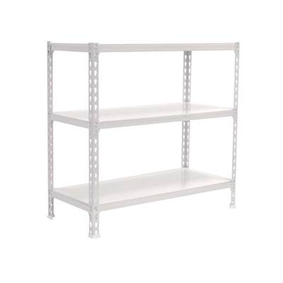 Étagère en métal blanc 3 étagères charge 200 kgs dim.1000x1100x500mm sans vis