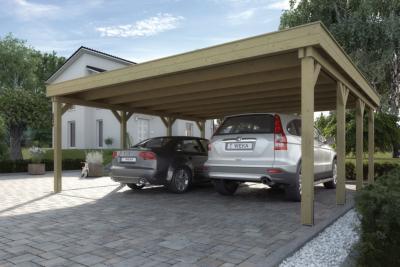 Carport double 609 T.1, toit acier