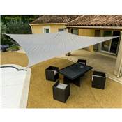 Voile d'ombrage rectangulaire taupe 160g/m2 dim.3x4m