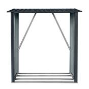 Abri range bûche adossé métal 1.63x0.89 hauteur 154cm anthracite